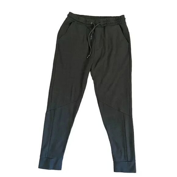 Zara Men Drawstring Green Jogger Track Athletic High Rise Pants SZ M #1283 - Picture 1 of 10